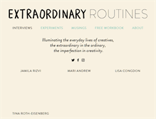 Tablet Screenshot of extraordinaryroutines.com